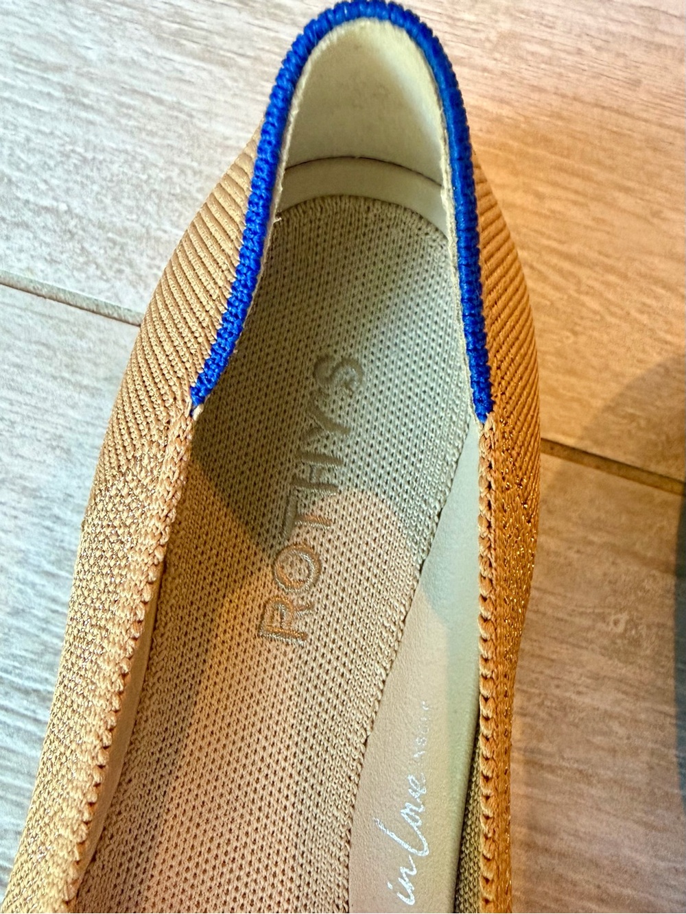NWT Rothy’s The Knot Point II Goldstone Metallic Flats - Picture 4 of 9